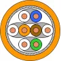 Draka UC900 HS23 Cat.7 S/FTP PiMF montavimo kabelis, 500 m, oranžinis 1001036-00500DW