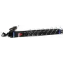 DSIT DS-8PDU-C13 Maitinimo skirstytuvas – 1U stelažinis PDU, 8x IEC C13 lizdai, 10A 250V, 2m laidas, juodos spalvos