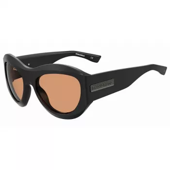 DSQUARED2 D2-0072-S-8LZ Vyriški akiniai nuo saulės - Juodas rėmelis, pilki lęšiai, 59 mm