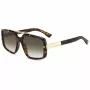 DSQUARED2 D2-0120-S-086 vyriški akiniai nuo saulės, tamsiai Havana rėmelis, pilki lęšiai, 57 mm