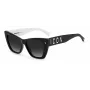 DSQUARED2 ICON0006S80S Moteriški akiniai nuo saulės - Juodas acetato rėmelis, pilki lęšiai, 53 mm
