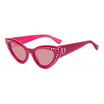 DSQUARED2 Moteriški akiniai nuo saulės D20092NSMU1 - Kvadratinis acetatinis rėmelis, UV400 apsauga, 51 mm lęšiai