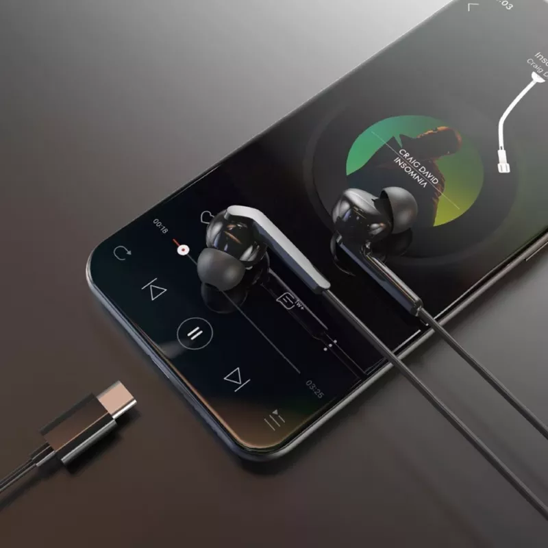 DUDAO Hi-Fi X3C+ laidiniai ausinukai su mikrofonu, 1,2 m, juodi