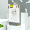 Dudao K11 10000mAh Powerbank su įmontuotais kabeliais balta