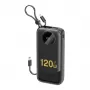 Dudao K13Pro 20000mAh Powerbank su įmontuotu kabeliu, juoda