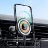 Dudao Magnetinis laikiklis su MagSafe indukciniu įkrovikliu 15W automobilio ventiliacijos grotelėms - Juoda