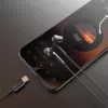DUDAO X3C į ausis įdedamos laidinės USB-C ausinės 1,2 m - juodos