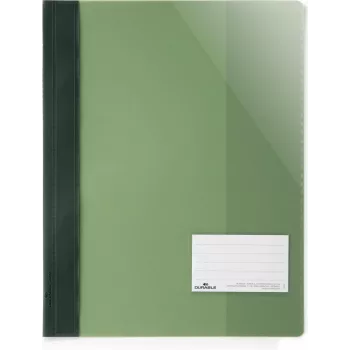 DURABLE A4+ dokumentų dėklas su etikečių langeliu, permatomas, 25 vnt. pakuotė 269005