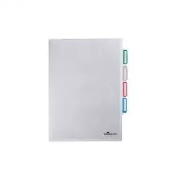 DURABLE A4 dokumentų organizatorius kišenė su 3 skyriais, permatoma, 5 vnt. 231619