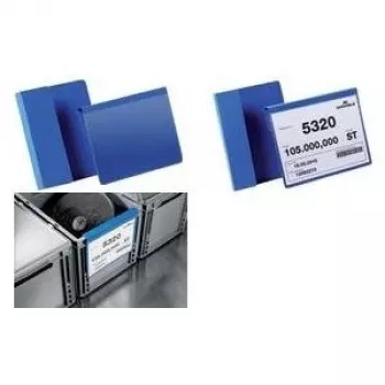 DURABLE A4 gulsčio formato identifikacinė kišenė su užlenkimu, permatomas PVC, 50 vnt. paketas 172307