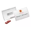 DURABLE CLICK FOLD magnetinis vardo kortelės laikiklis 90x54 mm, permatomas, 10 vienetų paketas (821519)