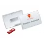 DURABLE CLICK FOLD magnetinis vardo kortelės laikiklis 90x54 mm, permatomas, 10 vienetų paketas (821519)