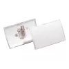 DURABLE CLICK FOLD vardinių kortelių laikiklis su kombinuotu segtuku, 90 x 54 mm, permatomas, 25 vnt. pakuotė (821419)