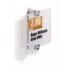 DURABLE CRYSTAL SIGN Durų ženklas 105x105 mm, berėmis akrilo stiklas, tvirtinimas varžtais, permatomas, 1 rinkinys 482019