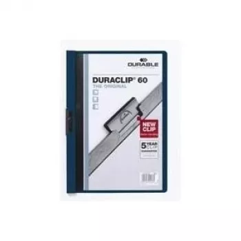 DURABLE DURACLIP 60 A4 segtuvas su spaustuku, permatomas, 25 vnt. pakuotė (220928)