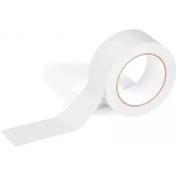 DURABLE DURALINE BASIC žymėjimo juosta 50 mm x 30 m, balta, lipni PVC, atspari plyšimui ir dilimui 104402