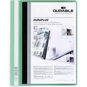 DURABLE DURAPLUS A4+ pristatymo aplankas, žalias, 25 vnt. pakuotė 257905
