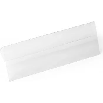 DURABLE HARD COVER identifikacinė kišenė su užlenkimu, A6 gulsčia, permatoma, 10 vnt. pakelyje 116119