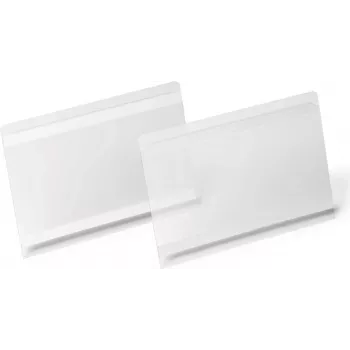 DURABLE HARD COVER lipdukų kišenė su lipniu paviršiumi A5 gulsčia, permatoma, 10 vnt. pakelis 118319