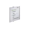 DURABLE INFO SIGN A3 portretinis sidabrinis aliuminis informacinis ženklas, anti-glare akrilas, tvirtinimas varžtais, 297 x 420 mm įdėklas 480823