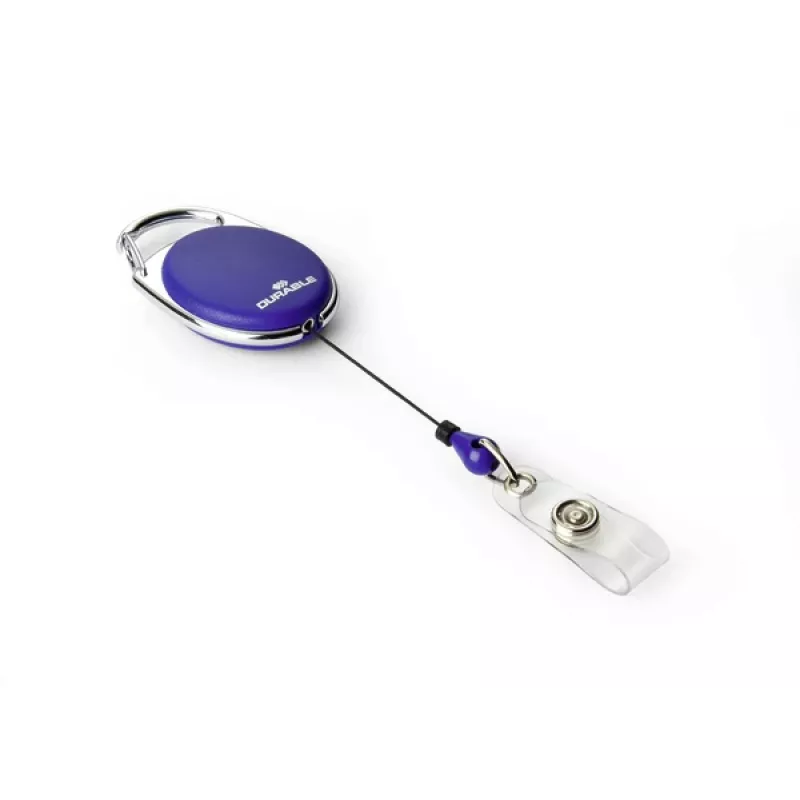 DURABLE Jojo STYLE ištraukiamas kortelių laikiklis su spaustuko kilpa, 10 vnt. pakuotė, juodas 832407