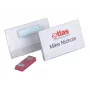 DURABLE magnetinis vardų ženklelis 90 x 54 mm, permatomas, 25 vnt. pakuotėje 811719