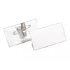 DURABLE vardinių kortelių laikiklis 40x75 mm su kombinuotu segtuku, akrilas, permatomas, 25 vnt. pakuotėje (812119)