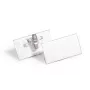 DURABLE vardinių kortelių laikiklis 40x75 mm su kombinuotu segtuku, akrilas, permatomas, 25 vnt. pakuotėje (812119)