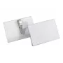 DURABLE vardinių kortelių laikiklis 54x90 mm su krokodilo segtuku, 25 vnt. pakuotė, permatomas 811119