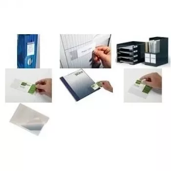 DURABLE POCKETFIX® lipnios kišenės 105x65 mm, permatomos, 100 vnt. pakelis 831919