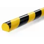 Grindinis kabelių apsauginis profilis Durable S32R, PVC, juoda/geltona, apvalus, 1000 mm