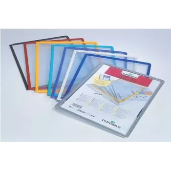 DURABLE SHERPA PANEL A4 informacinis skydelis, 5 vnt. pakuotė, juodas rėmelis 560604