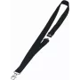 DURABLE tekstilinis kaklo dirželis 20 su karabino kabliu, juodas, 10 vnt. pakuotė (813701)