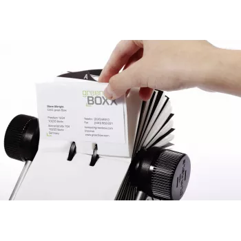 DURABLE VISIFIX® rotacinis kortelių failas, 500 kortelių talpa, A-Z indeksas, juodas 248123