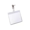 DURABLE VISITOR vardų kortelių laikiklis 90 x 60 mm su sukamuoju klipsu, permatomas, 25 vnt. (800319)