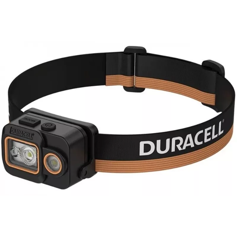 Duracell DH700R Įkraunamas LED priekinis žibintas, 700 liumenų, judesio jutiklis, IPX4, juoda/oranžinė