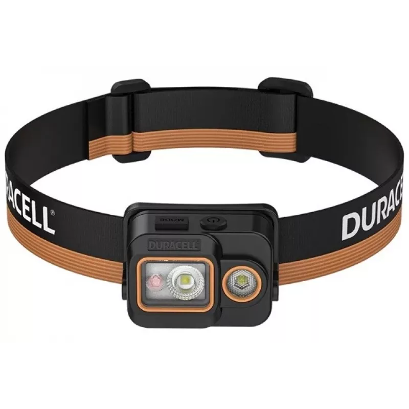 Duracell DH700R Įkraunamas LED priekinis žibintas, 700 liumenų, judesio jutiklis, IPX4, juoda/oranžinė