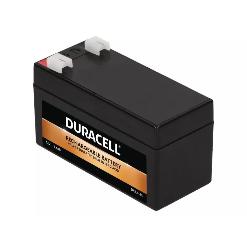 Duracell DR1.3-12 12V 1.3Ah VRLA akumuliatorius – nereikalaujantis priežiūros AGM įkraunamas