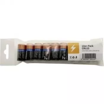 Duracell Ultra CR123A ličio baterija 3V, 10 vnt. pakuotė (DL123A) B123DMULTI10