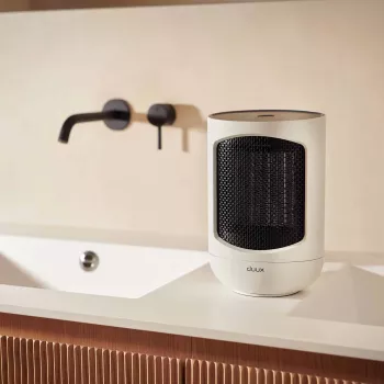 Duux Zone asmeninis keraminis šildytuvas DXCH43, 600/900/1500 W, nuotolinio valdymo pultas, 80° svyravimas, baltas