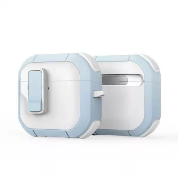 Dux Ducis AirPods 4 PECP Series PC+TPU Cover with Hook White Blue