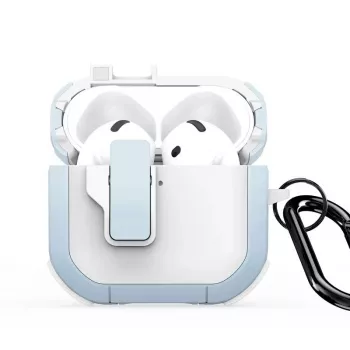Dux Ducis AirPods 4 PECP Series PC+TPU Cover with Hook White Blue