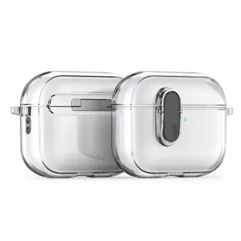 Dux Ducis Apple AirPods Pro 3 PECL Series PC+TPU Dangtelis su Kabliuku Juodas Skaidrus
