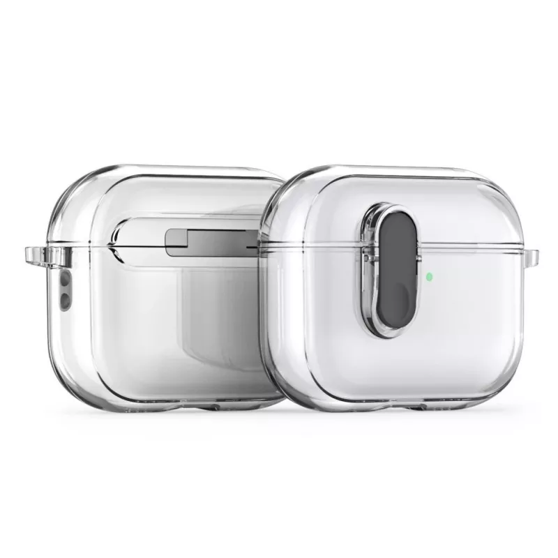 Dux Ducis Apple AirPods Pro 3 PECL Series PC+TPU Dangtelis su Kabliuku Juodas Skaidrus