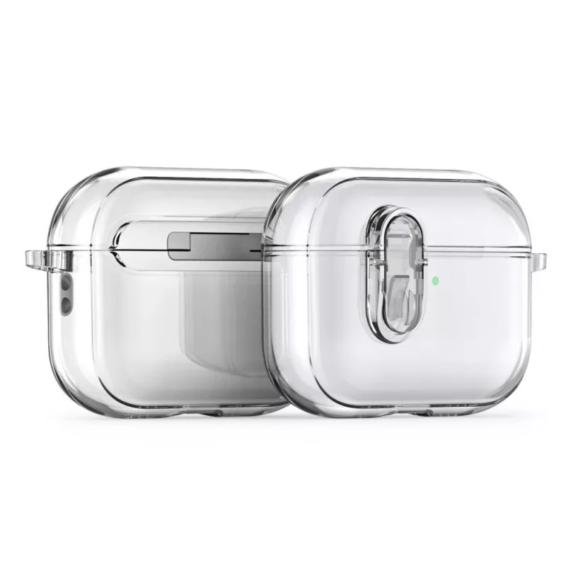 Dux Ducis Apple AirPods Pro 3 PECL Series PC+TPU dėklas su kabliuku, skaidrus