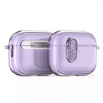 Dux Ducis Apple AirPods Pro 3 PECL Series PC+TPU dėklas su kabliuku, violetinis