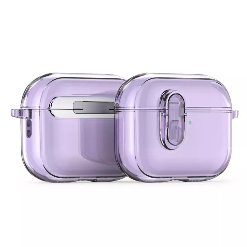 Dux Ducis Apple AirPods Pro 3 PECL Series PC+TPU dėklas su kabliuku, violetinis