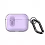 Dux Ducis Apple AirPods Pro 3 PECL Series PC+TPU dėklas su kabliuku, violetinis