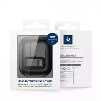 Dux Ducis Apple AirPods Pro 3 PECQ Series PC+TPU dangtelis su kabliuku, juodas