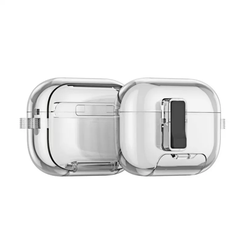 Dux Ducis Apple AirPods Pro 3 PECR Series PC+TPU dėklas su kabliuku pilkas